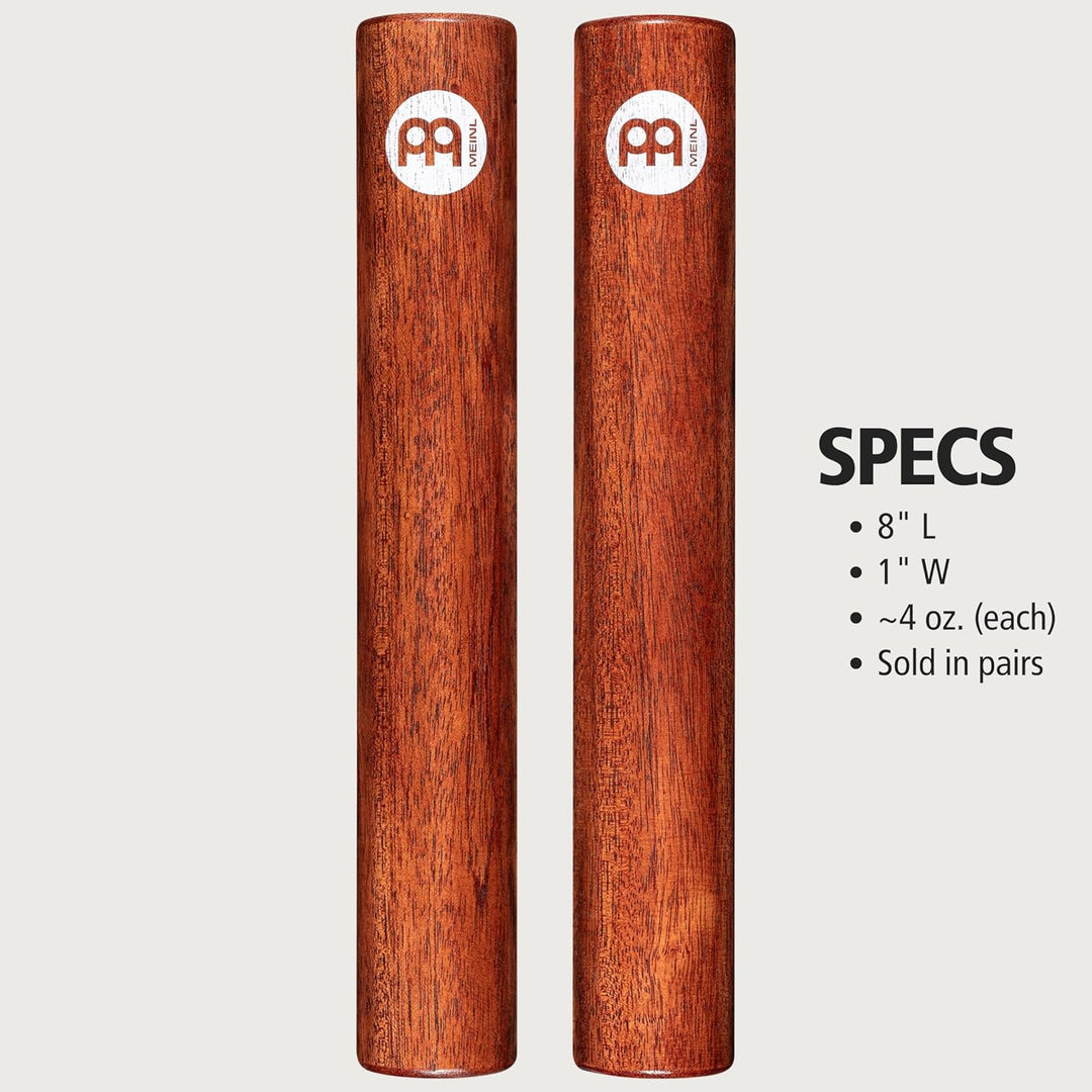 Meinl Percussion Wood Claves Instrument - 1 Paar zylindrische Klanghölzer - Musikinstrument - Indisc