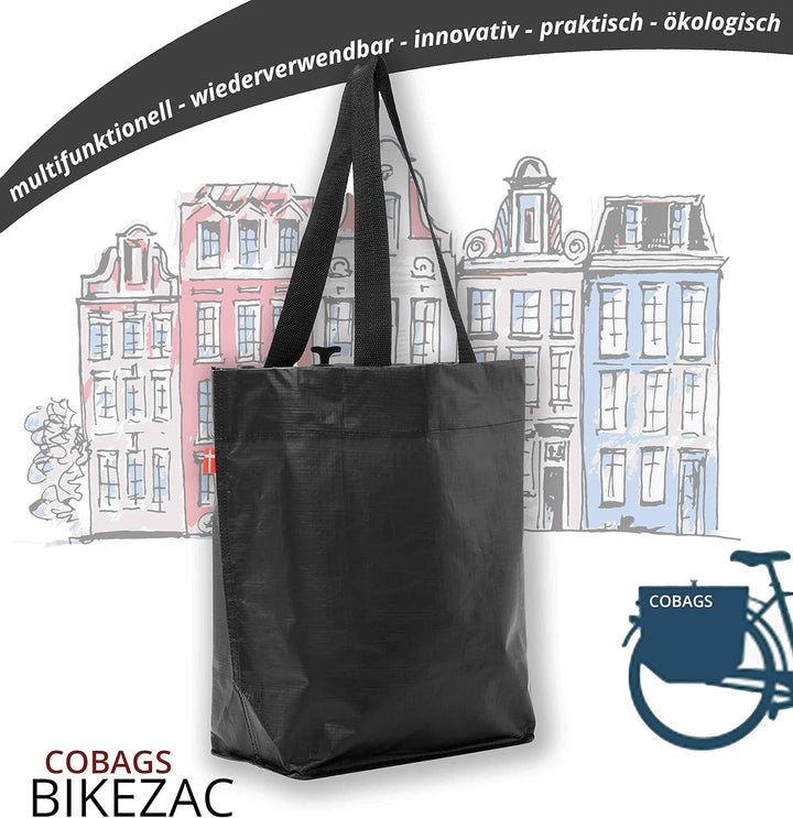 BikeZac FAHRRADTASCHE Clip-On EINKAUFS-Tasche | Fahrrad-Einkaufstasche | Gepäckträger-Tasche | Einka