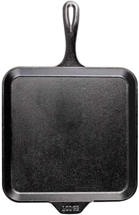 Lodge Gusseisen-Grillplatte, quadratisch, 27,9 cm, Grillplatte