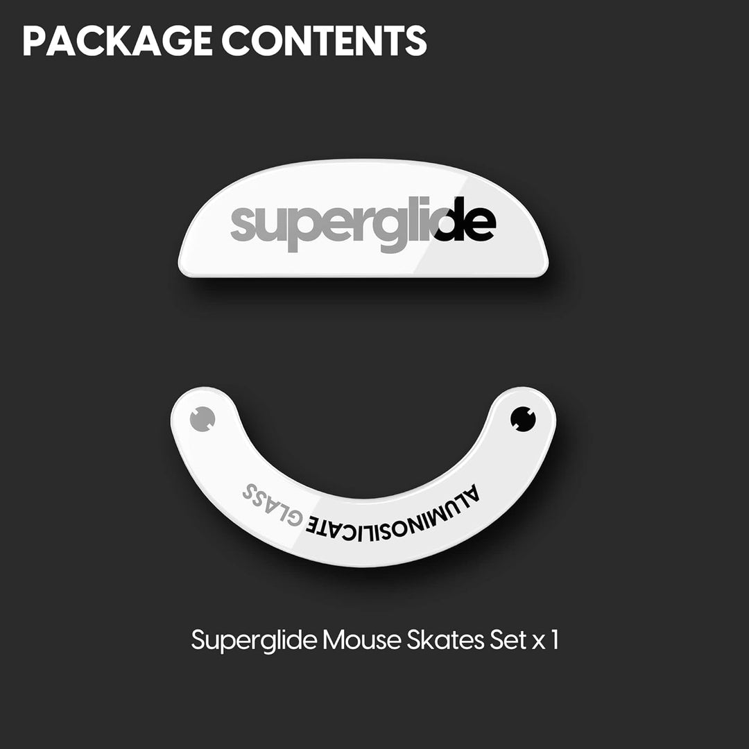 Superglide – Schnellste und glatteste Mausfüsse/Skates aus ultrastarkem, makellosem Glas, superschne