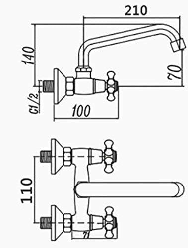 Wand-Mixer, 11 cm, Zwischen Kreuz-Serie