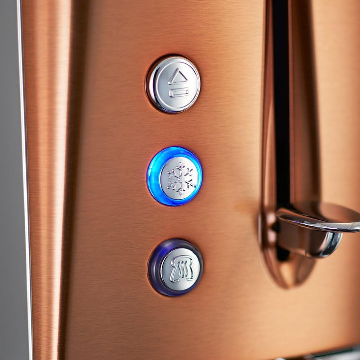 Russell Hobbs Toaster [für 2 Scheiben] Luna Edelstahl Kupfer (extra breite Toastschlitze, inkl. Bröt