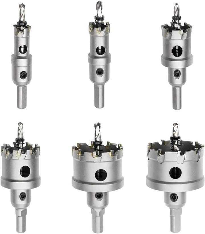 Meccion Lochsäge Hartmetall-Bohrer, Hochwertiger TCT Metall Lochsäge Bohrer für Edelstahl, Eisen, Le
