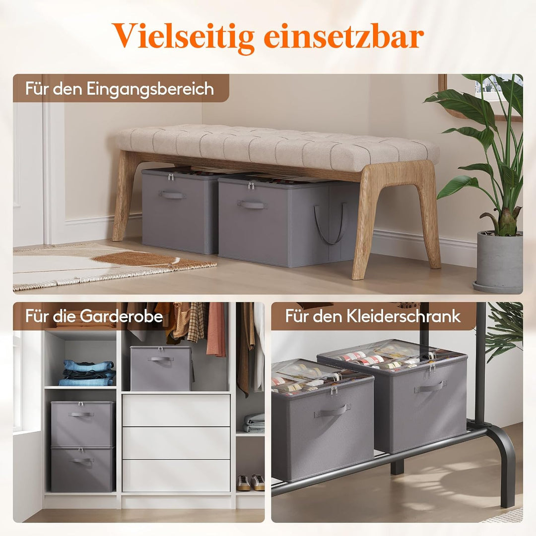 Lifewit Schuhorganizer 1er Set für 8 Paar, Grosser Schuhschran für Closet mit Unterteilungen und Dec