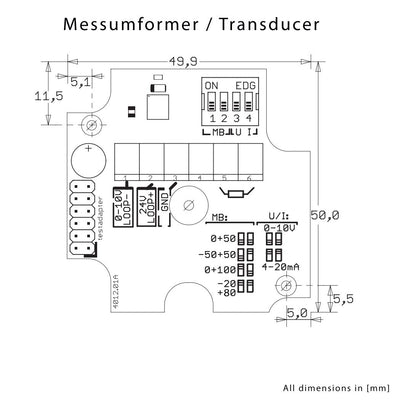 iOVEO 206AF02202 - Aussentemperatur-Messumformer mit Sensor PT1000, Aussenfühler Aktiv, 0-10V o. 4-2