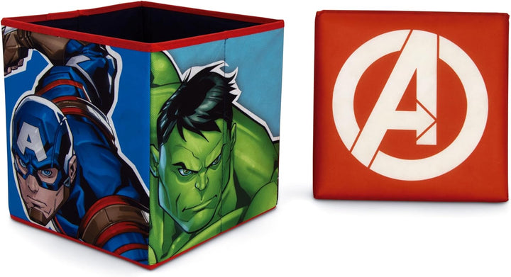 ARDITEX - Faltbarer Aufbewahrungswürfel für Kinder mit Avengers-Motiv und gepolstertem Deckel - Offi