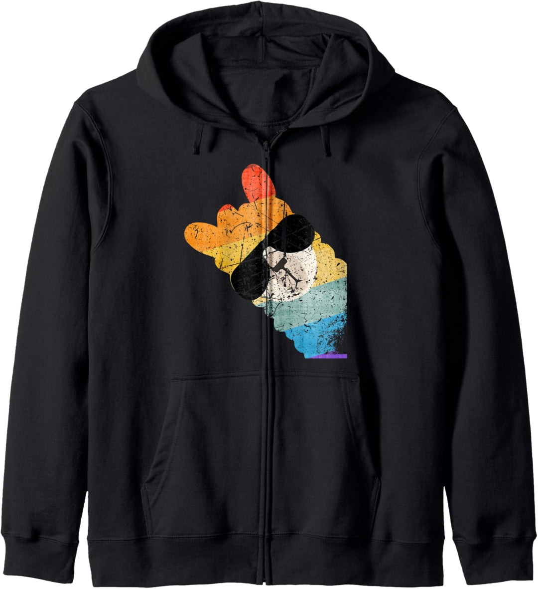 Fun Lama Alpaka 70er 80er 90er Kapuzenjacke