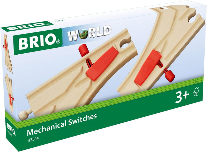 BRIO Bahn 33097 - Frachten Set Deluxe & Bahn 33344 - Mech. Weichenpaar (L1/M1) Bundle mit Mech. Weic