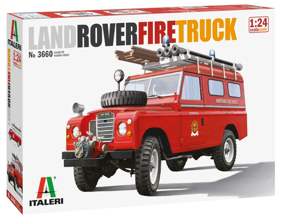 ITALERI 3660S - 1:24 Land Rover Fire Truck , Modellbau, Bausatz, Standmodellbau, Basteln, Hobby, Kle