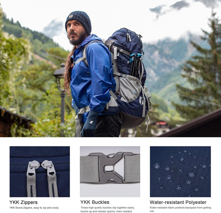 MOUNTAINTOP 70L Trekkingrucksack Innenrahmen Rucksack Wanderrucksack Herren Damen Backpacking Rucksa