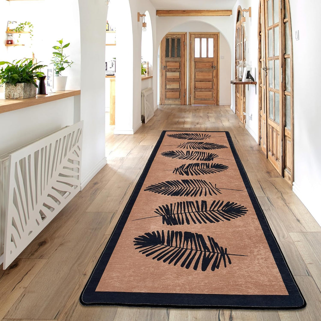 miqna Wohnzimmer Teppich Kurzflor Moderne geometrische rutschfeste Boden Flur Teppich Gel Läufer sch