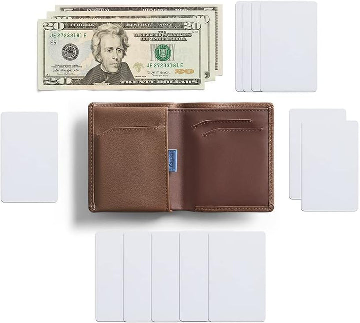 Bellroy Note Sleeve – dünne Lederbörse, mit RFID-Schutz (max. 11 Karten Plus Scheine) Hazelnut, Haze