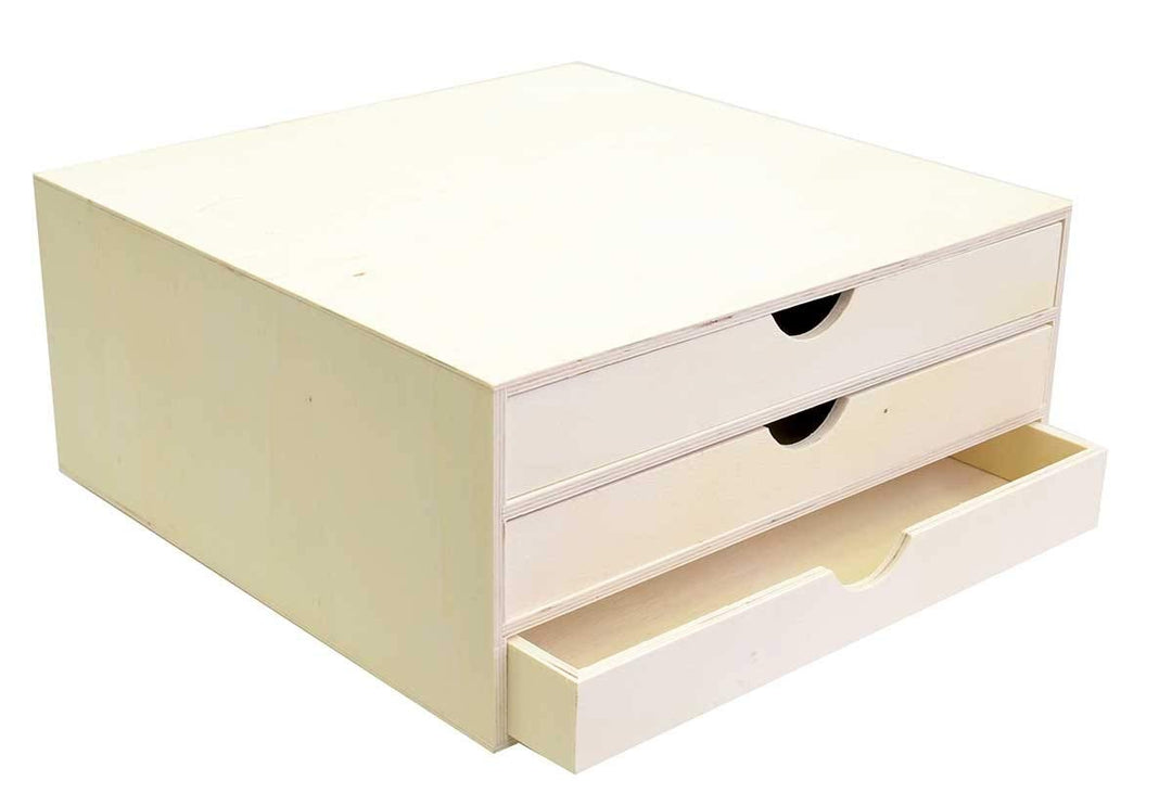 Artemio Ablage zum Dekorieren, Holz, Beige, 34.5 x 34 x 15.5 cm