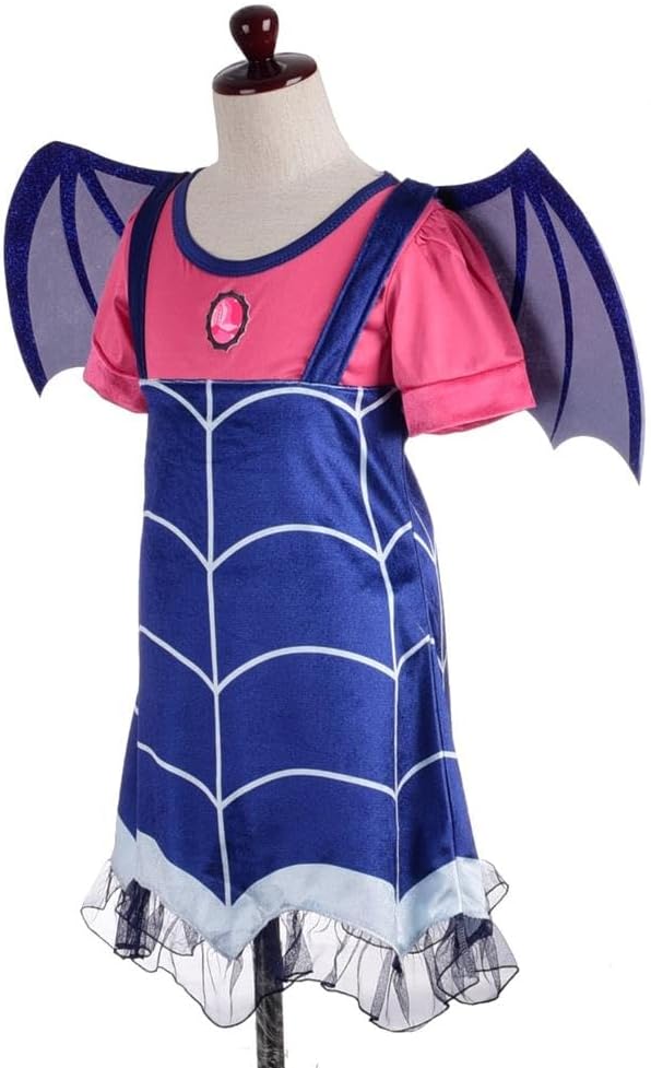Lito Angels Kostüm Kleid Verkleidung für Kleinkind Mädchen mit Fledermausflügel Haarreifen und Flüge