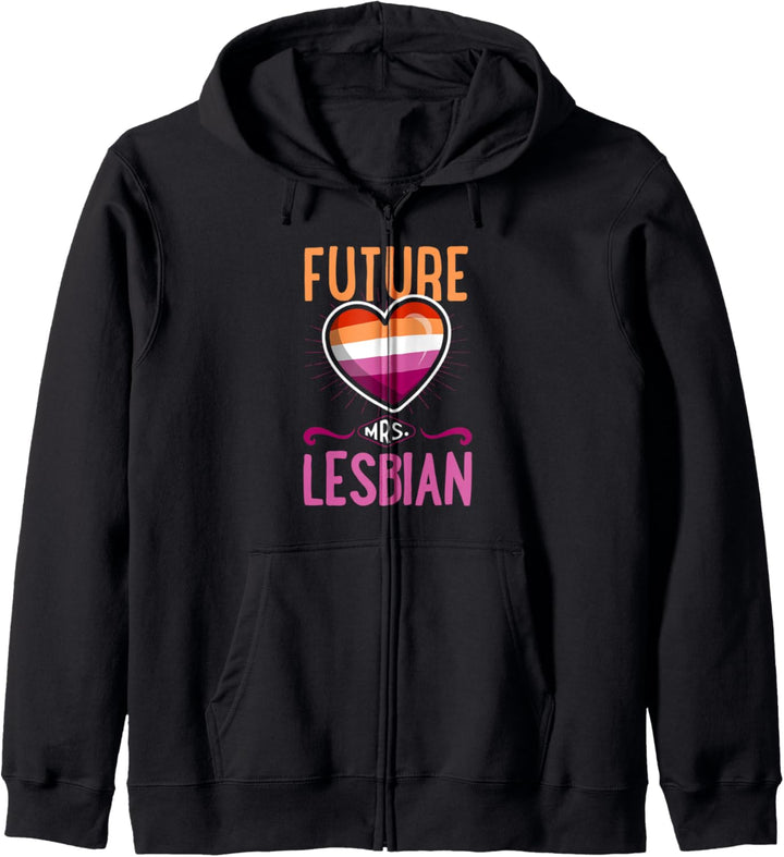 Future Mrs Lesbian Gay Engagement Announcement Wedding Kapuzenjacke