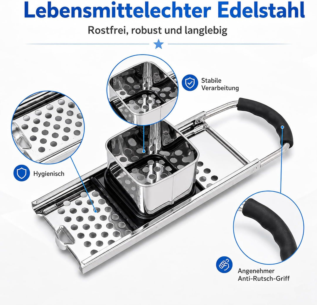 Katleay 2 Stücke Spätzlehobel, Edelstahl Spätzlehobel, Spätzle Set, Spätzlepresse, Spätzle Reibe, Sp