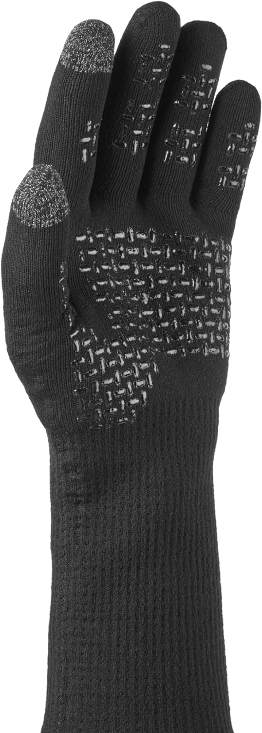 SEALSKINZ Unisex Allwetter Ultra Grip-Strickstulpen Schwarz XL, Schwarz XL