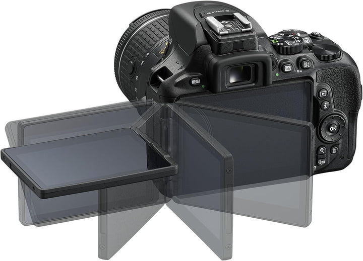 Nikon D5600 Digitale Spiegelreflexkamera, Schwarz Kit AF-P VR DX 18-55 Single, Kit AF-P VR DX 18-55