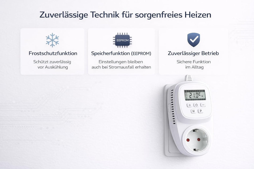 VIESTA TH12 Thermostat Thermostatstecker Steckdosenthermostat für Infrarotheizung Heizpaneele Heizun