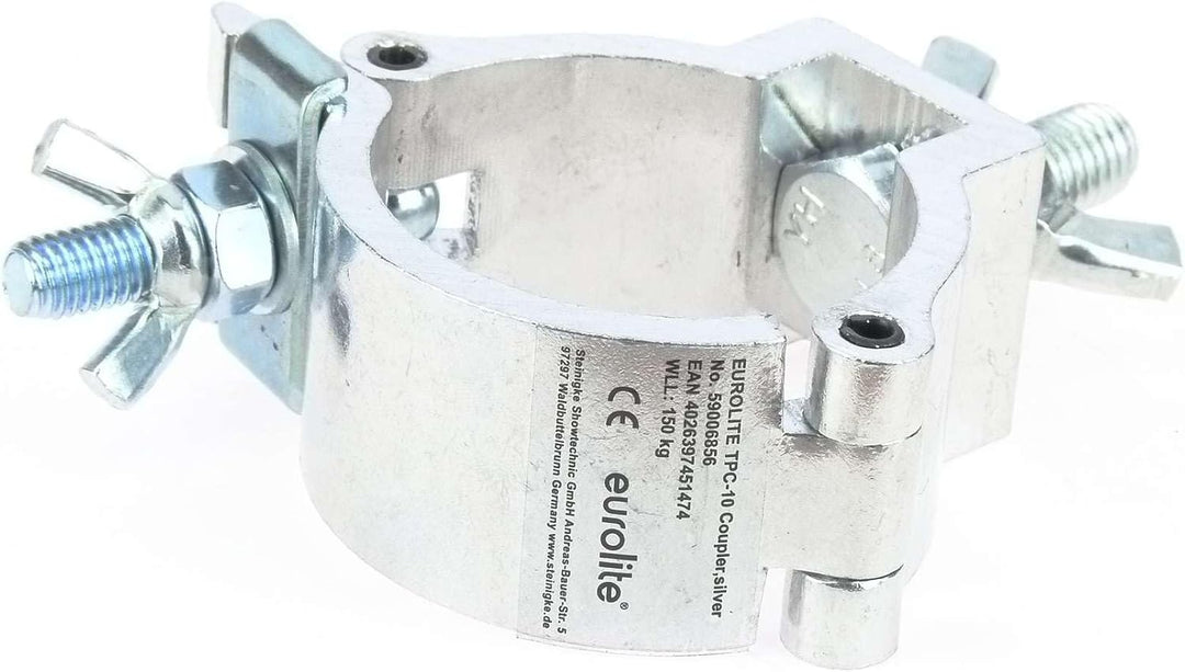 6 x Eurolite TPC-10 Half Coupler 30 mm breit Scheinwerferhaken Theaterhaken Schelle Montagehaken für