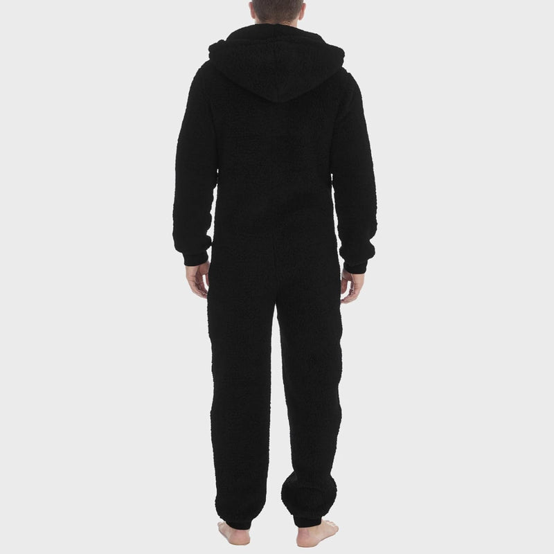WANGTIANXUE Herren Overall Jumpsuit, One Piece Anzug Fleece Onesie Weich Hausanzug Pyjama Flauschig