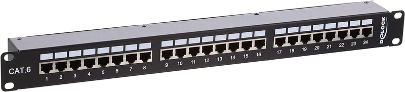 Delock 19″ Kupplungs-Patchpanel 24 Port Cat.6