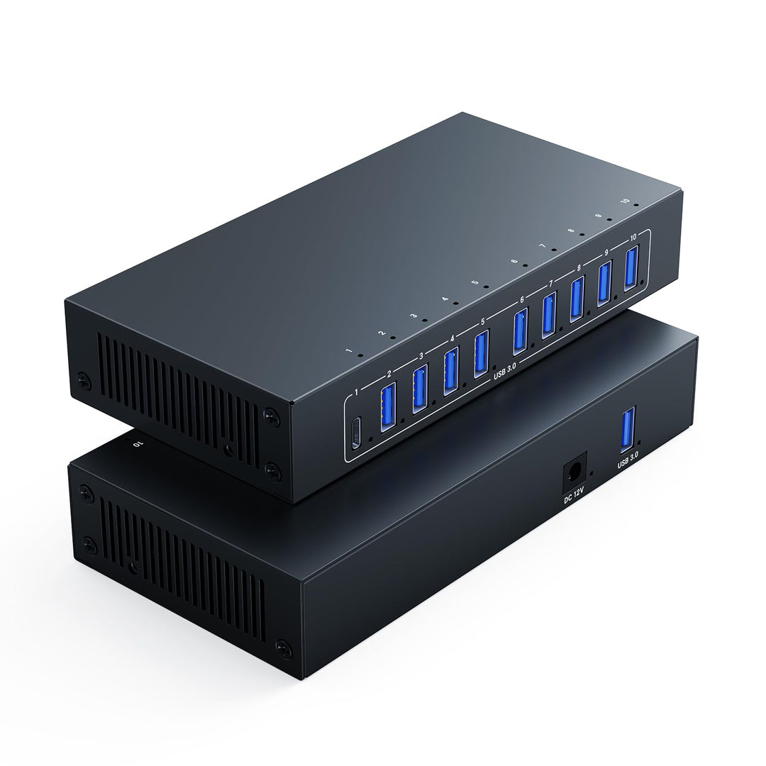 Industrial USB 3.0 Hubs 10 Port 105W Leistung 5Gbps 2.1A Stromversorgung Kompatibel mit Industriekom