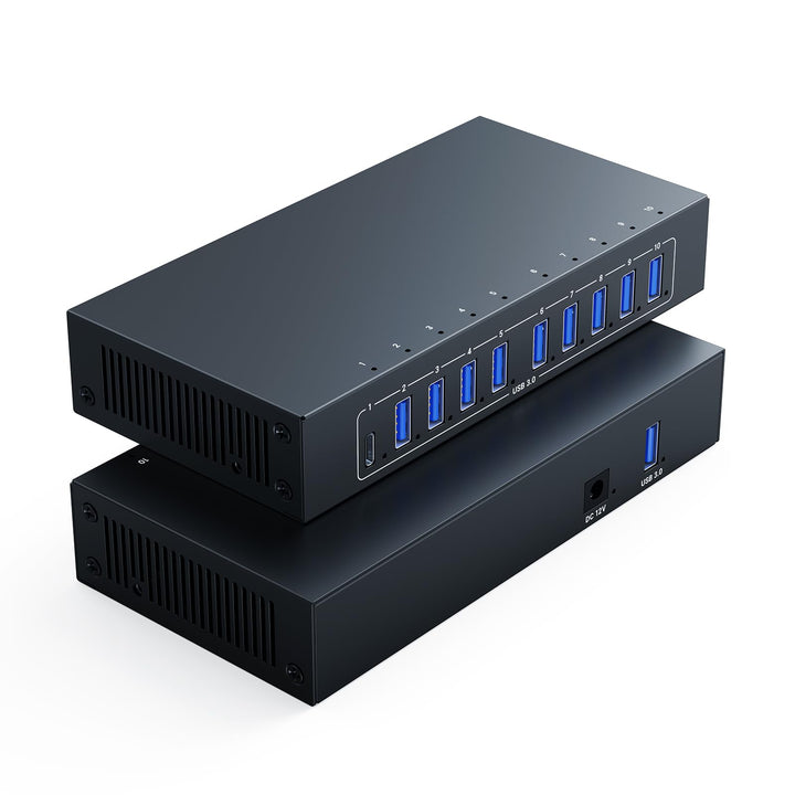 Industrial USB 3.0 Hubs 10 Port 105W Leistung 5Gbps 2.1A Stromversorgung Kompatibel mit Industriekom