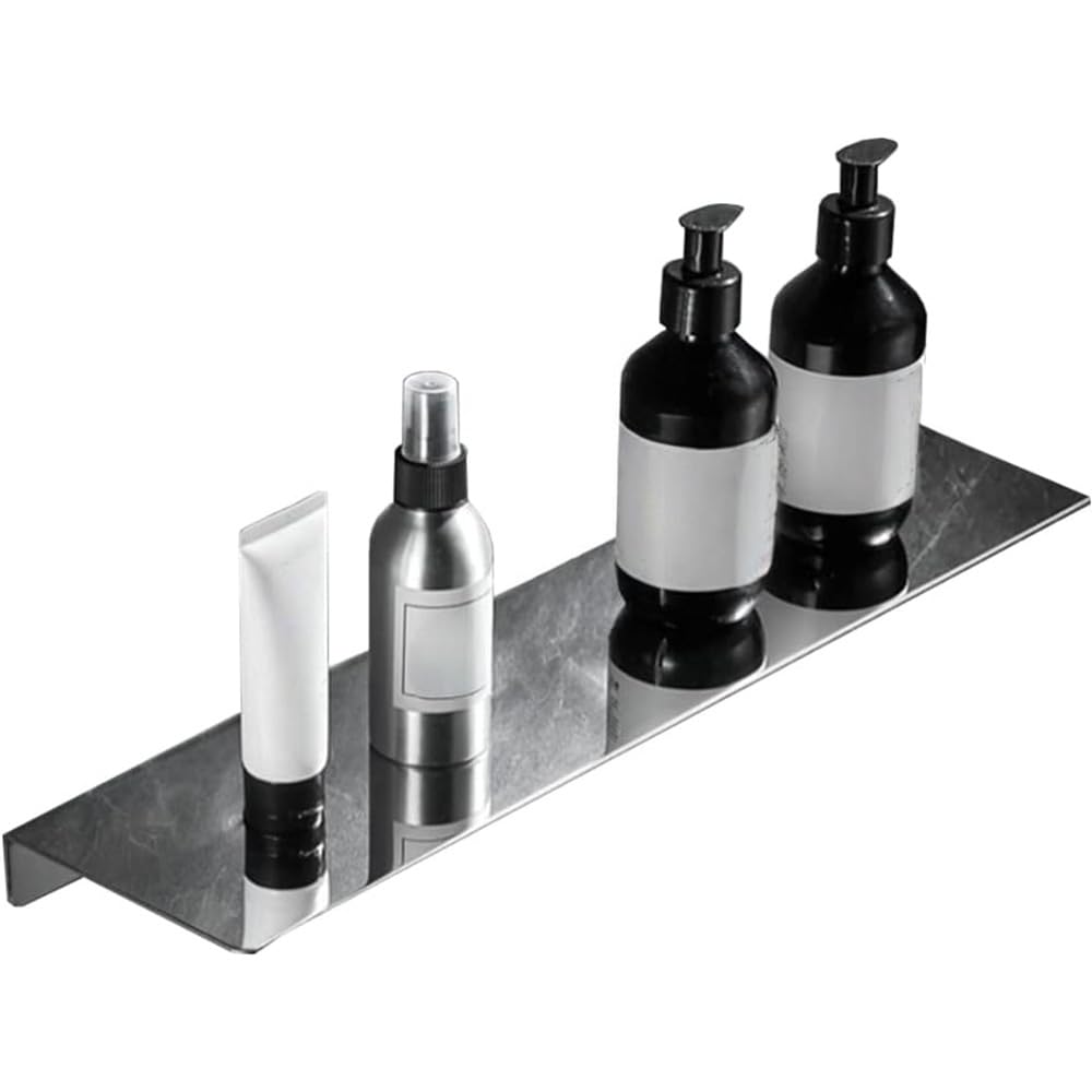 30CM Duschablage Ohne Bohren SUS304 Edelstahl Badablage Chrom Selbstklebende für Badezimmer Schlafzi