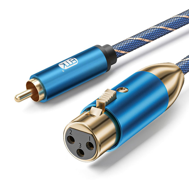 EMK XLR zu RCA Kabel Subwooferkabel XLR Buchse zu RCA Stecker (F-2M) | Cinch Kabel Mikrofonkabel Koa