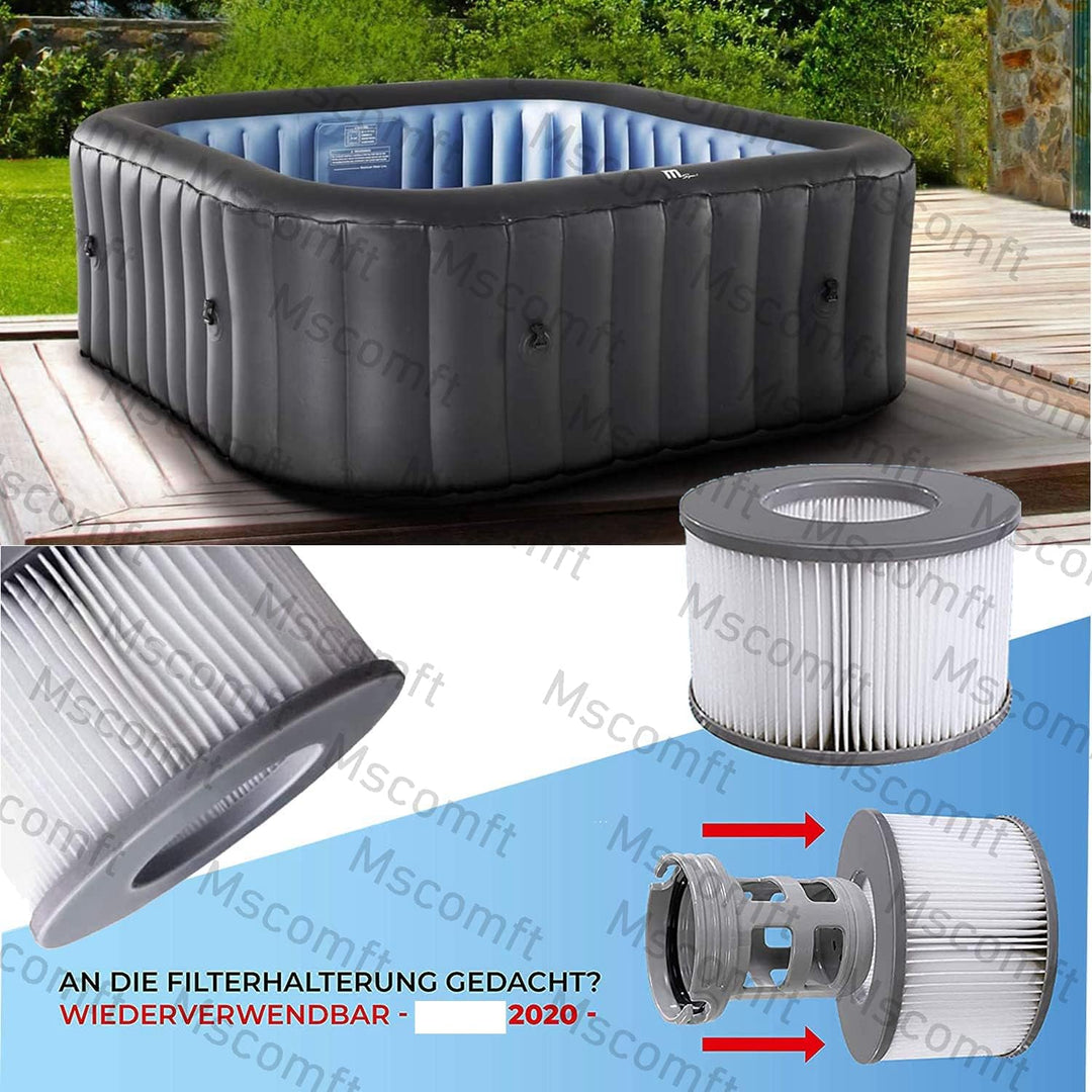 Whirlpoal zubehör für MSPA Whirlpoal Ersatz Filter Filterkartusche Doppelpack für aufblasbare Pools,