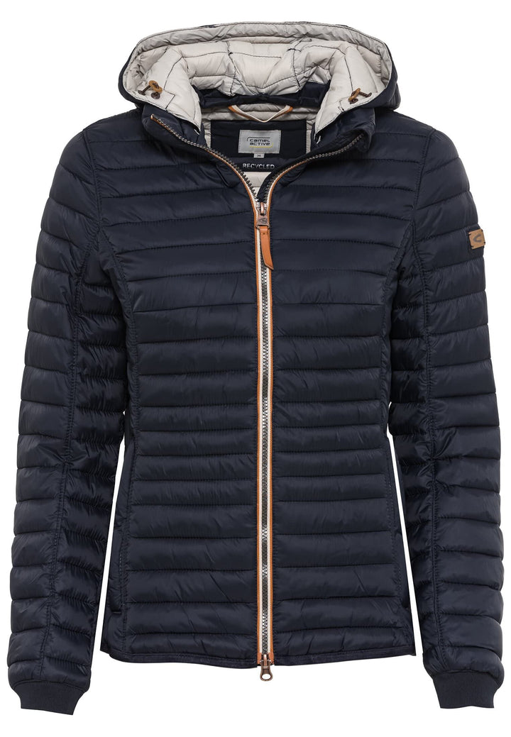 camel active Damen Steppjacke aus recyceltem Polyester 36 Dunkelblau, 36 Dunkelblau