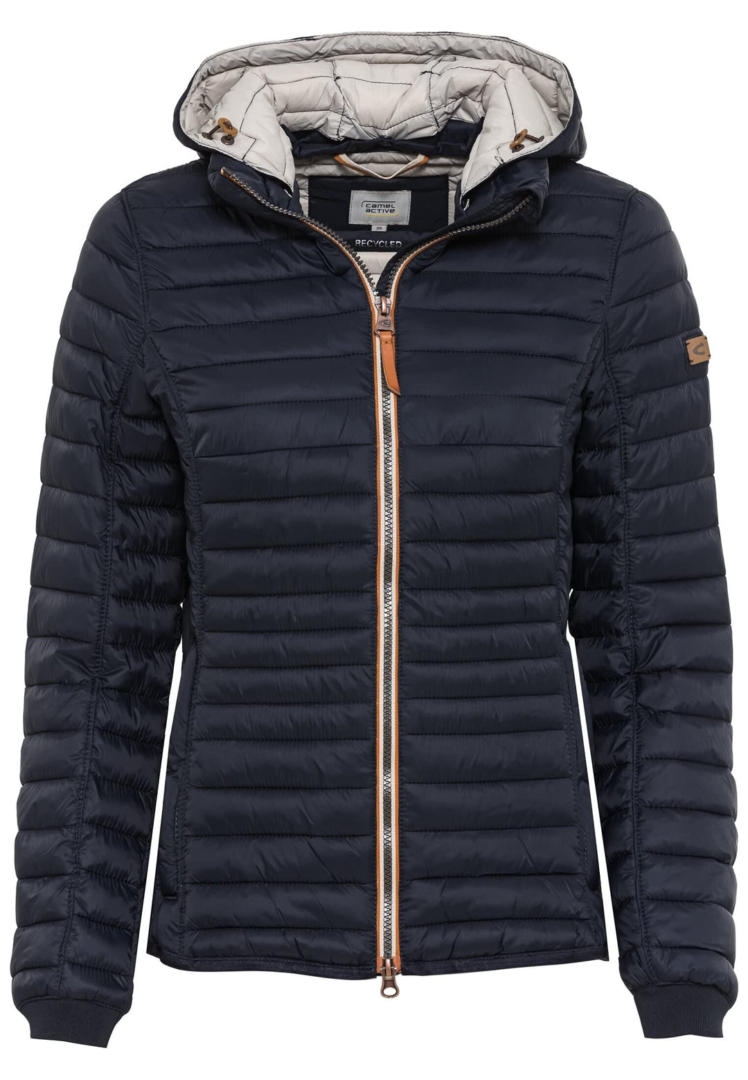 camel active Damen Steppjacke aus recyceltem Polyester 34 Dunkelblau, 34 Dunkelblau