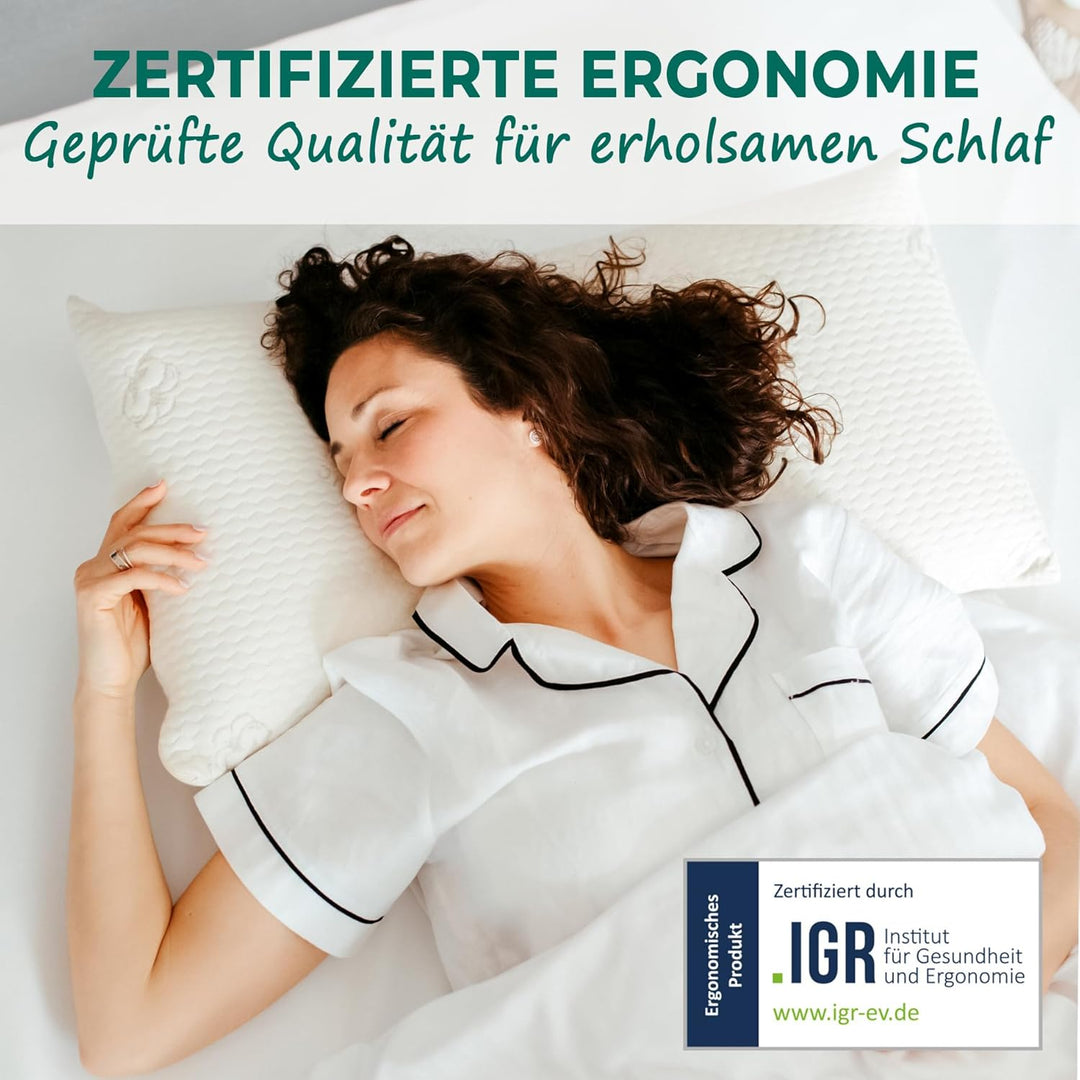 KNERST® Nackenkissen - Orthopädisches Kissen für ultimativen Komfort in jeder Schlafposition - Nacke
