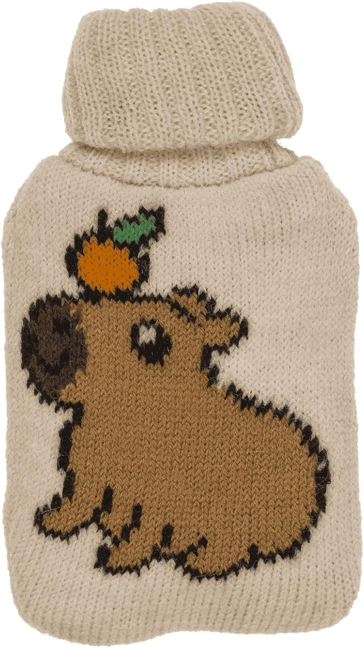 Palleon Capybara Taschenwärmer 4er Set - Knick Handwärmer | Wiederverwendbare Handwärmer mit Strickü