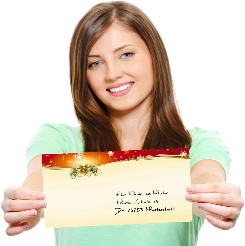 Briefpapier Sets Motivpapier Weihnachten Weihnachtsbriefpapier, BESINNLICHE WEIHNACHT 100 Blatt Brie