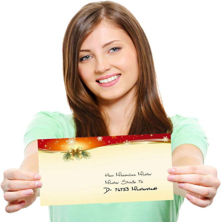 Briefpapier Sets Motivpapier Weihnachten Weihnachtsbriefpapier, BESINNLICHE WEIHNACHT 100 Blatt Brie