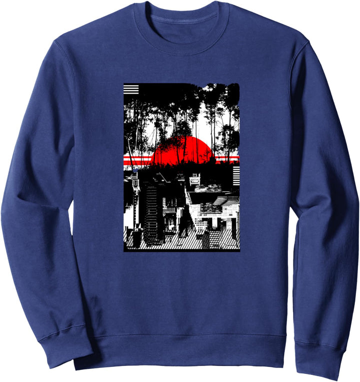 Urban City Silhouetted Tonal Black & White Sweatshirt