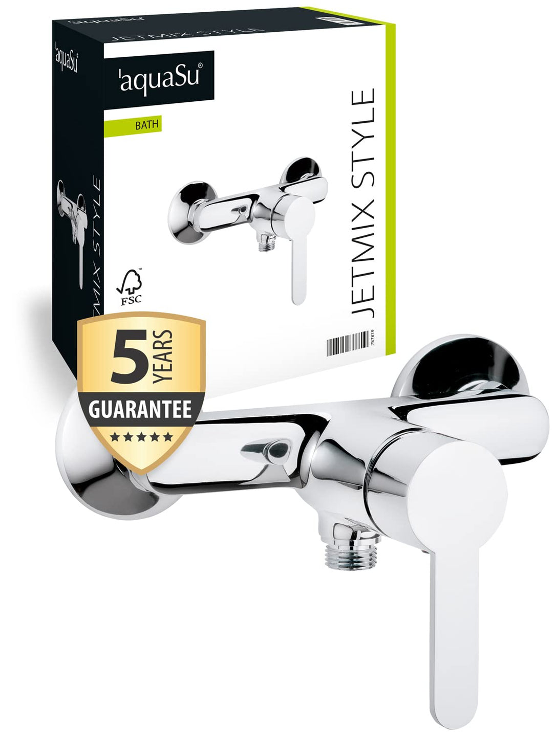 'aquaSu® Einhandmischer Jetmix Style für Brause | Chrom | Wasserhahn | Einhebelmischer | Armatur | M