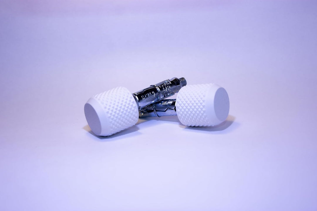 Lenkerenden/Bar Ends für Motorrad (Enduro/Supermoto) (Weiss), Weiß