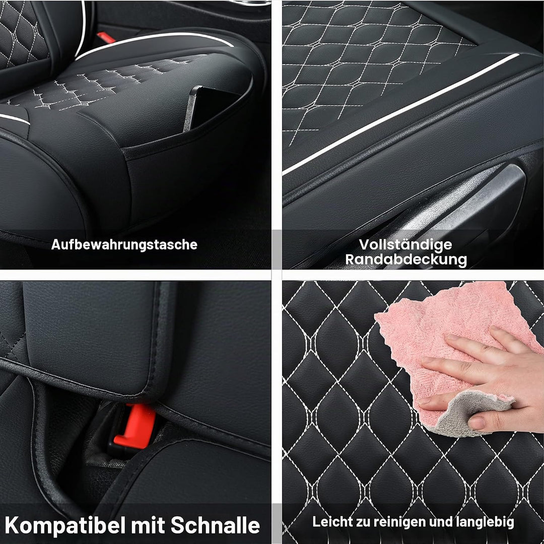 Kunstleder-Autositzbezüge, universell passend für die meisten Pkw, SUV, Limousinen und Lkw, für 5-Pe