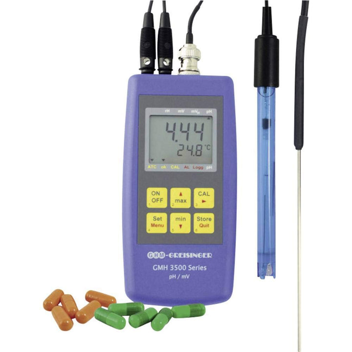 Greisinger GMH 3511 Messwerkzeug-Set, pH/Calibra Redox/Temp GMH 3511, 2 Punkte 0,00 – 14,00 pH -5 bi
