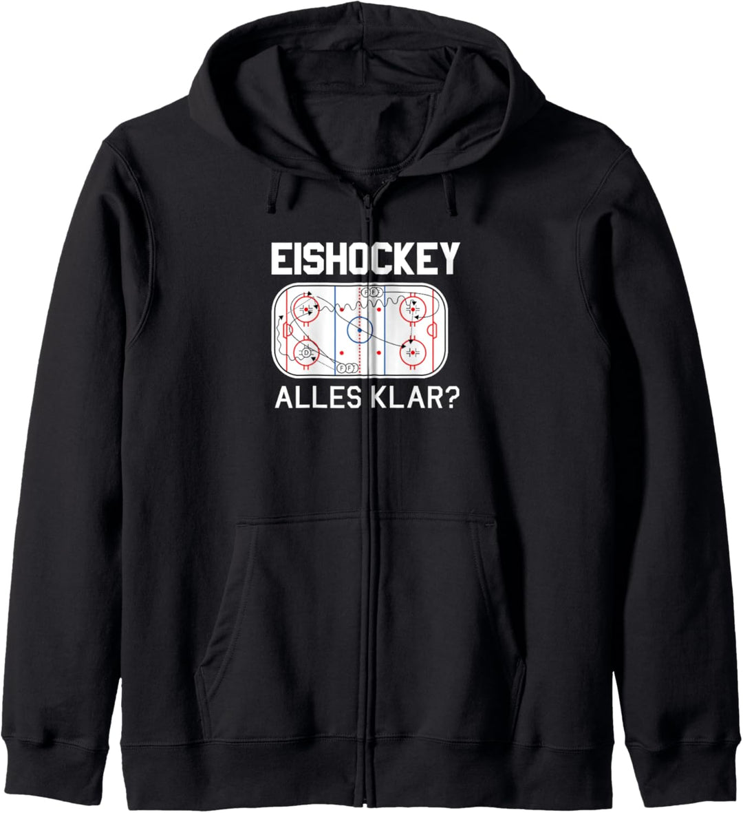 Eishockey Spielfeld Taktik Hockey Eisstadion Eishalle Kapuzenjacke