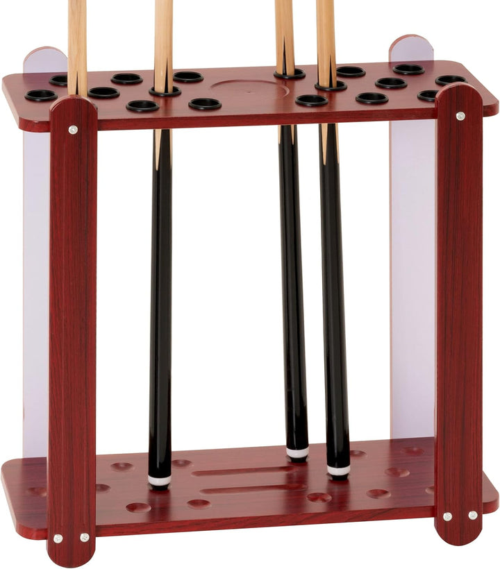 Nexos Trading Queueständer für 18 Cues Billard Zubehör Snooker 60x60x25 cm Holz braun Billardqueue H
