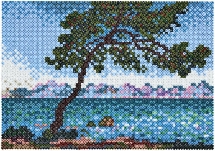 Hama Perlen 3606 Grosse Geschenk-Box Claude Monet mit ca. 10.000 bunten Midi Bügelperlen mit Durchme