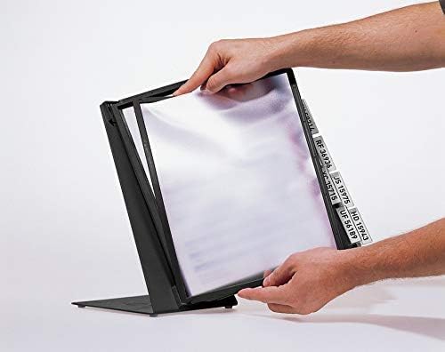 Durable Tisch-Sichttafelsystem (Vario Table 10, mit 10 Sichttafeln A4) schwarz, 557001 Tisch 10 Tafe
