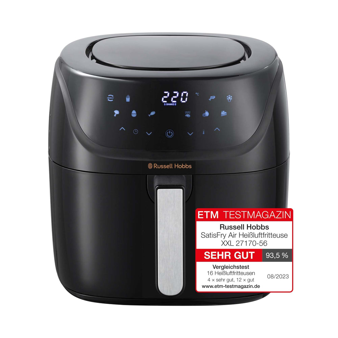 Russell Hobbs Heissluftfritteuse XXL [8L|7 Kochfunktionen|10 Programme] AirFryer (spülmaschinenfest,