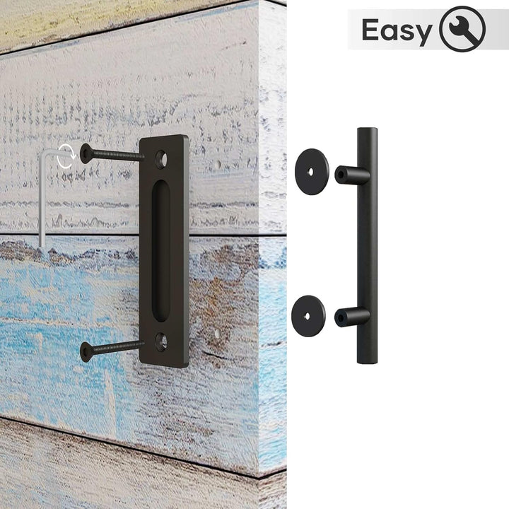 Klassische rustikale Schiebetürbeschläge für grosse Öffnung und zwei Öffnungen Rund Handle-Round sch