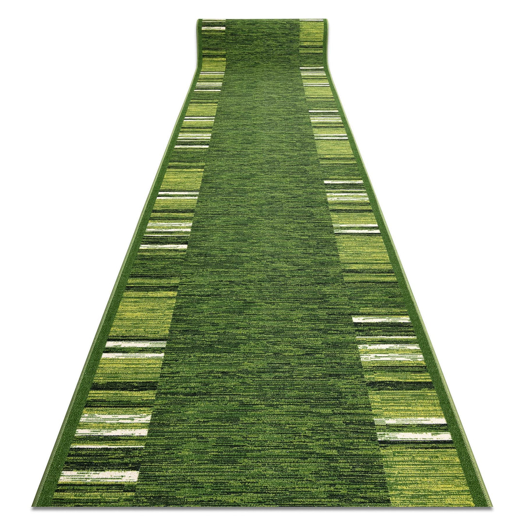 rugsx Antirutsch Teppichläufer Adagio grün - moderner Kurzflor für Küche, Flur & Wohnzimmer, Meterwa