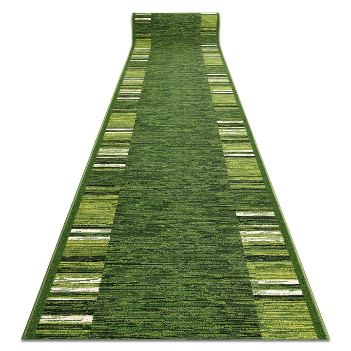 rugsx Antirutsch Teppichläufer Adagio grün - moderner Kurzflor für Küche, Flur & Wohnzimmer, Meterwa